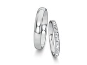 Eheringe Classic/Eternal mit Diamant-Pavé 0,46ct