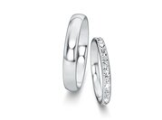 Eheringe Classic/Eternal mit Diamant-Pavé 0,46ct