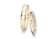 Eheringe Modern/Romance mit Diamant-Pavé 0,46ct