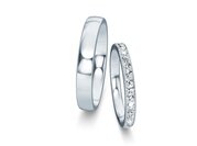 Eheringe Modern/Romance mit Diamant-Pavé 0,46ct