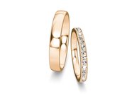 Eheringe Modern/Romance mit Diamant-Pavé 0,46ct