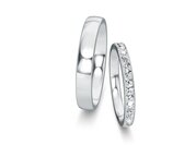 Eheringe Modern/Romance mit Diamant-Pavé 0,46ct