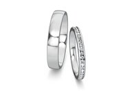Eheringe Modern/Romance mit Diamanten 0,3ct
