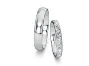 Eheringe Classic/Eternal mit Diamant-Pavé 0,22ct