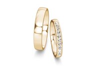 Eheringe Modern/Romance mit Diamant-Pavé 0,22ct