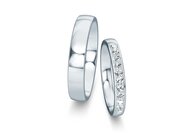 Eheringe Modern/Romance mit Diamant-Pavé 0,22ct