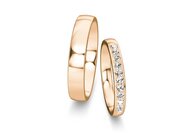 Eheringe Modern/Romance mit Diamant-Pavé 0,22ct