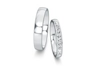 Eheringe Modern/Romance mit Diamant-Pavé 0,22ct