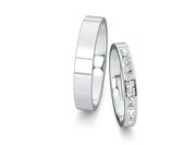 Eheringe Infinity mit Diamant-Pavé 0,22ct