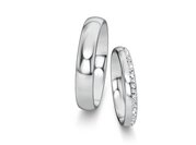 Eheringe Classic/Eternal mit Diamant-Pavé 0,16ct