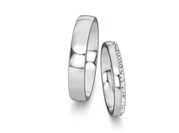 Eheringe Modern/Romance mit Diamant-Pavé 0,165ct