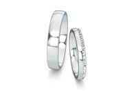 Eheringe Modern/Romance mit Diamant-Pavé 0,165ct