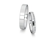 Eheringe Infinity mit Diamant-Pavé 0,165ct