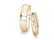 Eheringe Modern/Romance mit Diamanten 0,13ct