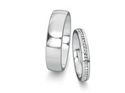 Eheringe Modern/Romance mit Diamanten 0,13ct
