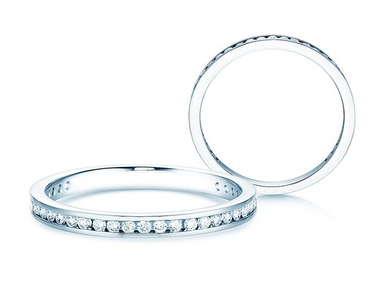 Verlobungsring Endless Love in 14K Weißgold mit Diamanten 0,20ct G/SI