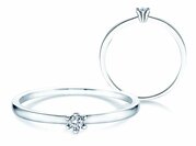 Solitärring Classic Petite in Weißgold