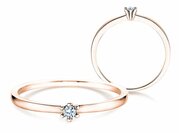 Solitärring Classic Petite in Roségold