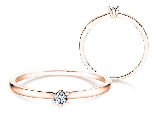 Solitärring Classic Petite in Roségold