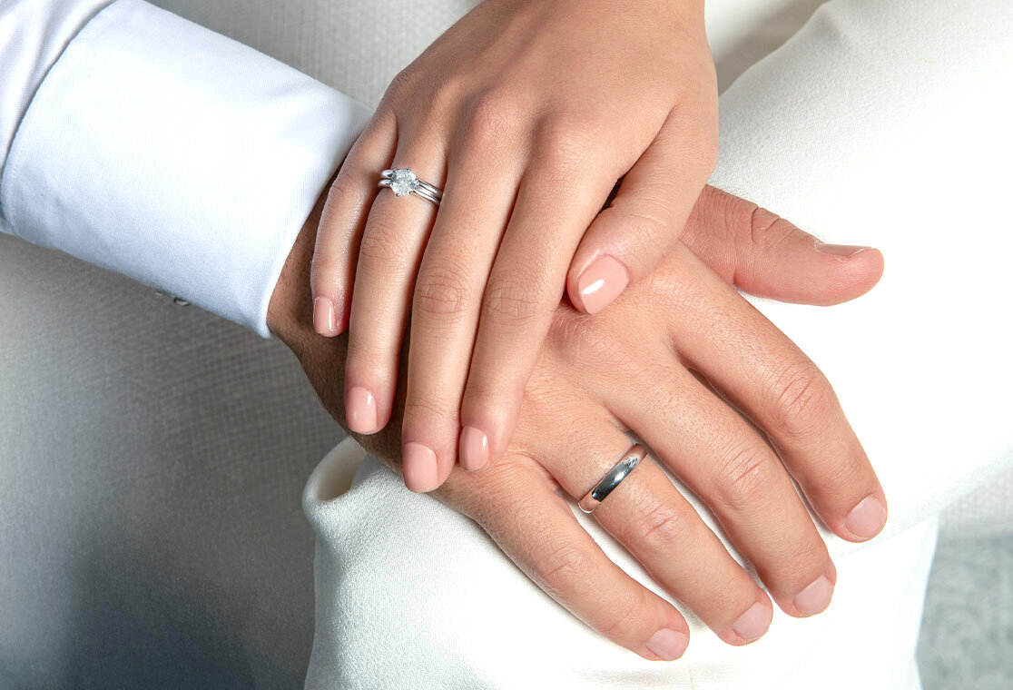 Schlichte Eheringe in klassischem Design