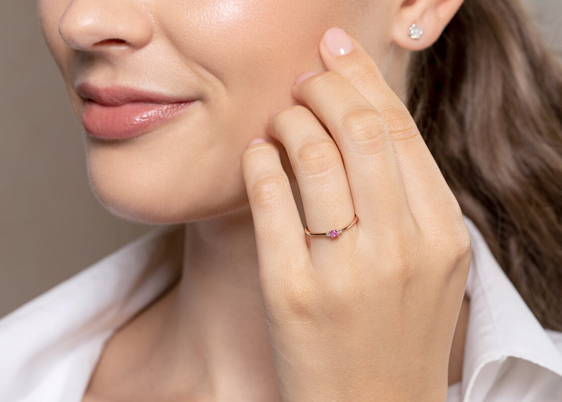 Pink-Turmalinringe