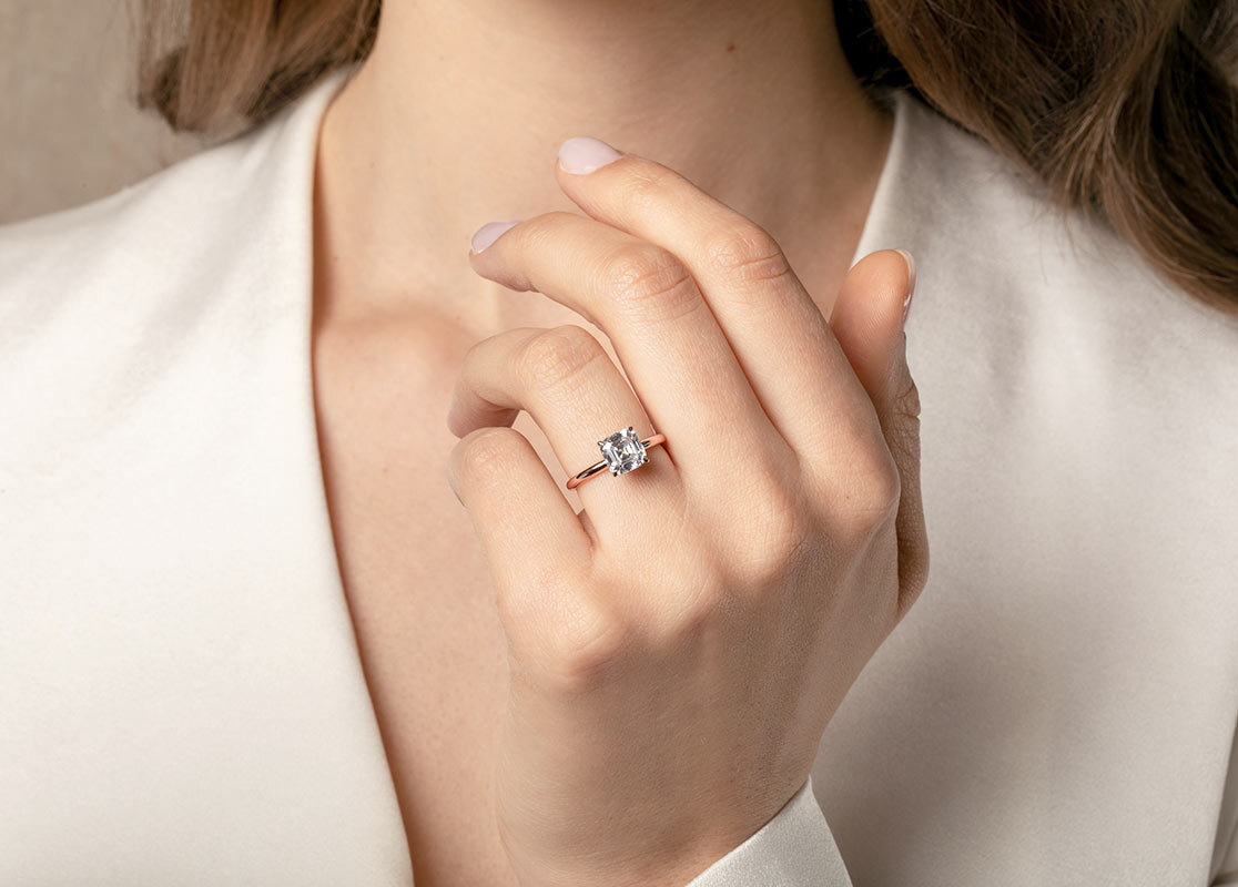 Roségoldringe mit Diamant