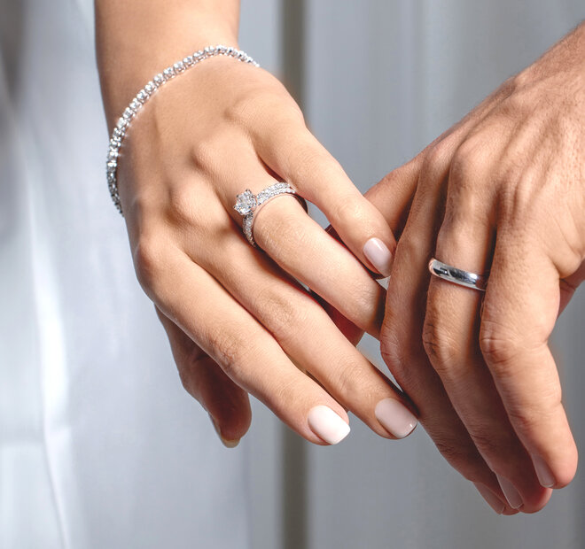 Damenring Dusk & Herren-Ehering Modern