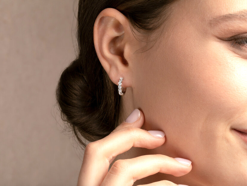 Creolen Dawn mit Diamant