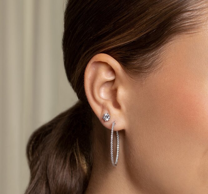 Ohrstecker Classic und Creolen Diamond Hoops