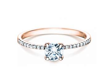 Verlobungsring Grace in 18K Roségold mit Diamant 0,70ct 