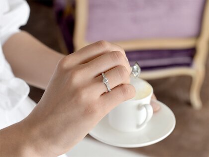 Ring Classic Pavé in Weißgold