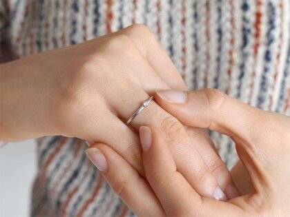 Solitärring Melody in Silber 925/- mit Diamant 0,05ct H/SI