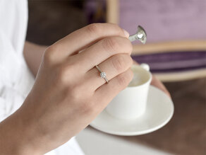 Solitärring Spirit in 9K Weißgold mit Labordiamant 0,50ct