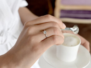 Solitärring Spirit in 9K Weißgold mit Labordiamant 1,00ct