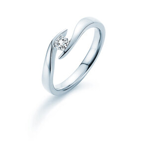 Spannring Twist in 14K Weißgold