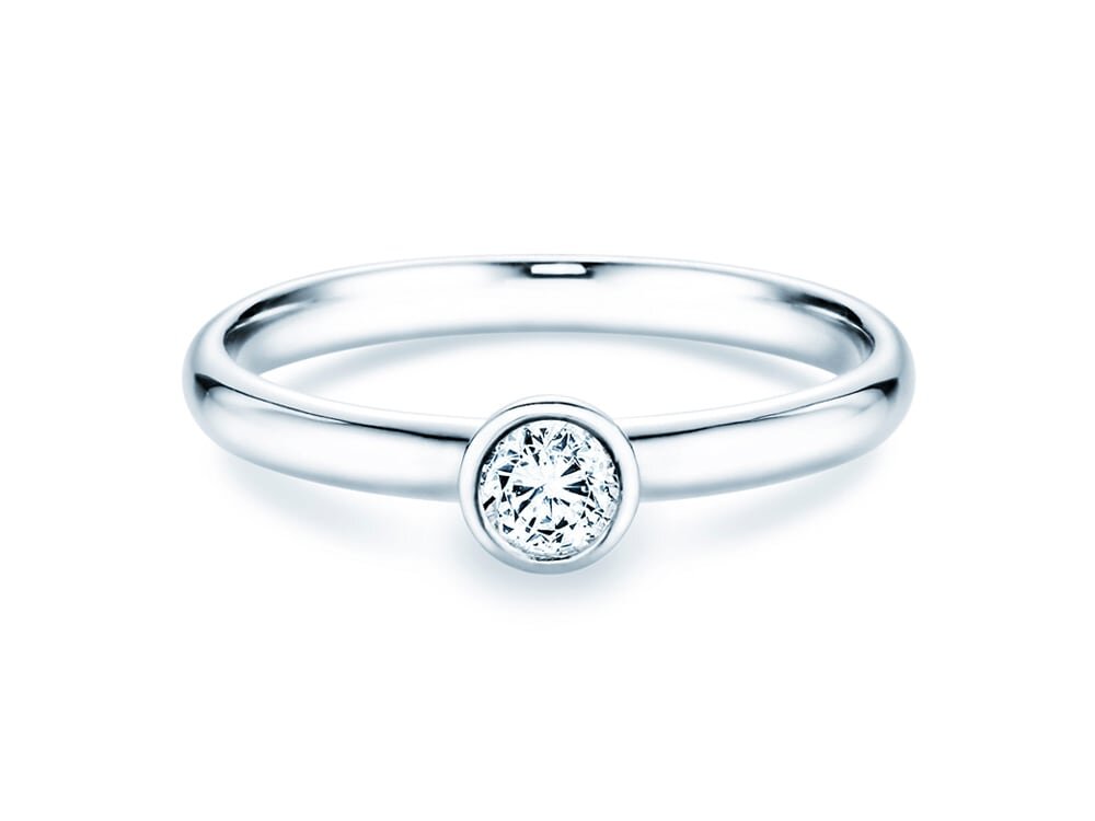 Solitärring Eternal in Platin 950/- mit Diamant 0,25ct G/SI
