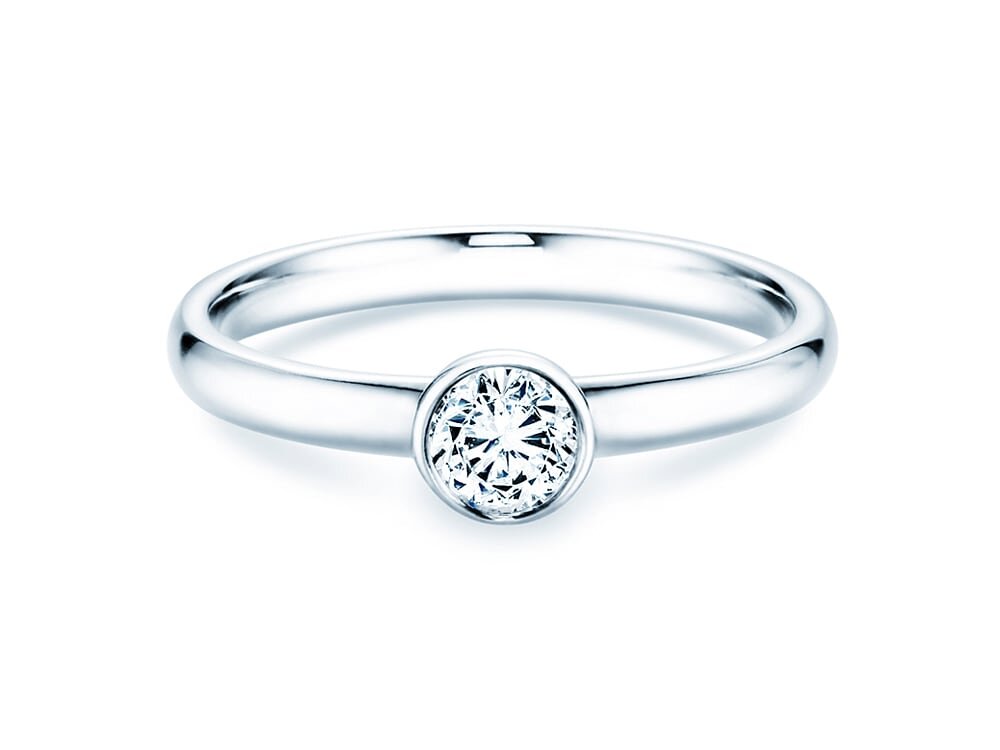 Solitärring Eternal in Platin 950/- mit Diamant 0,35ct G/SI