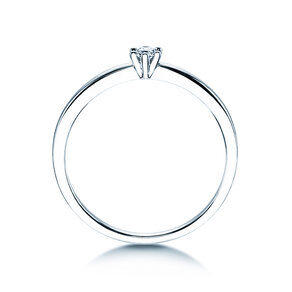 Solitärring Classic Petite in 14K Weißgold mit Diamant 0,07ct G/SI
