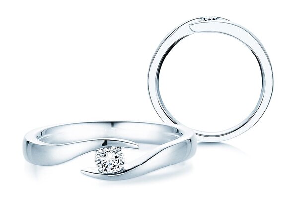 Spannring Twist in 14K Weißgold