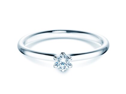 Solitärring Classic 6 in Platin 950/-