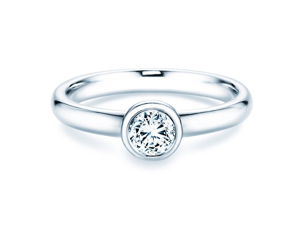 Solitärring Eternal in Platin 950/- mit Diamant 0,40ct G/SI