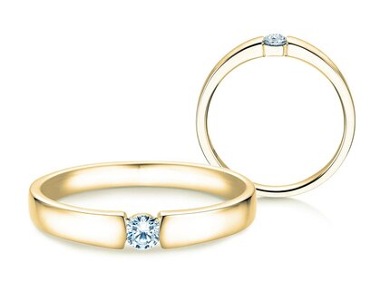 Spannring Infinity Petite in Gelbgold