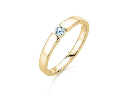 Spannring Infinity Petite in Gelbgold