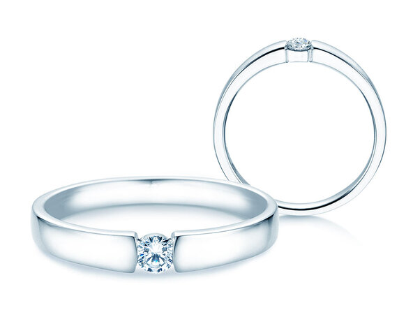 Spannring Infinity Petite in Weißgold