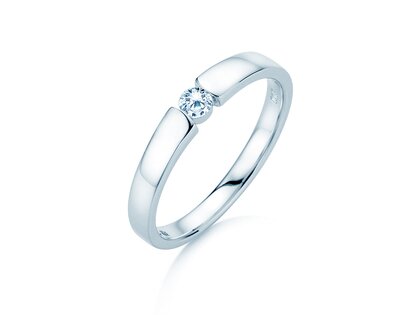 Spannring Infinity Petite in Weißgold