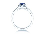 Farbsteinring Heart Saphir