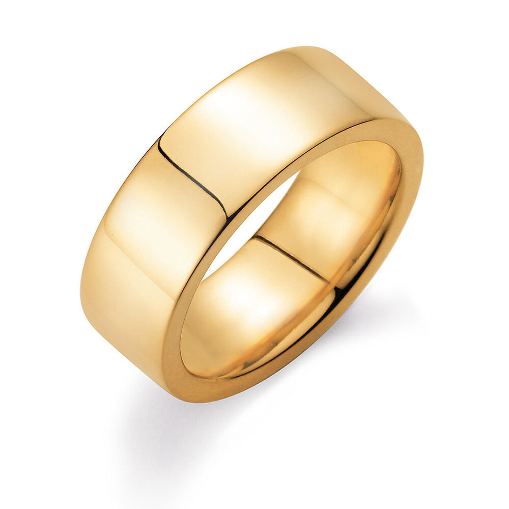Ring Modern 8mm in 14K Gelbgold poliert