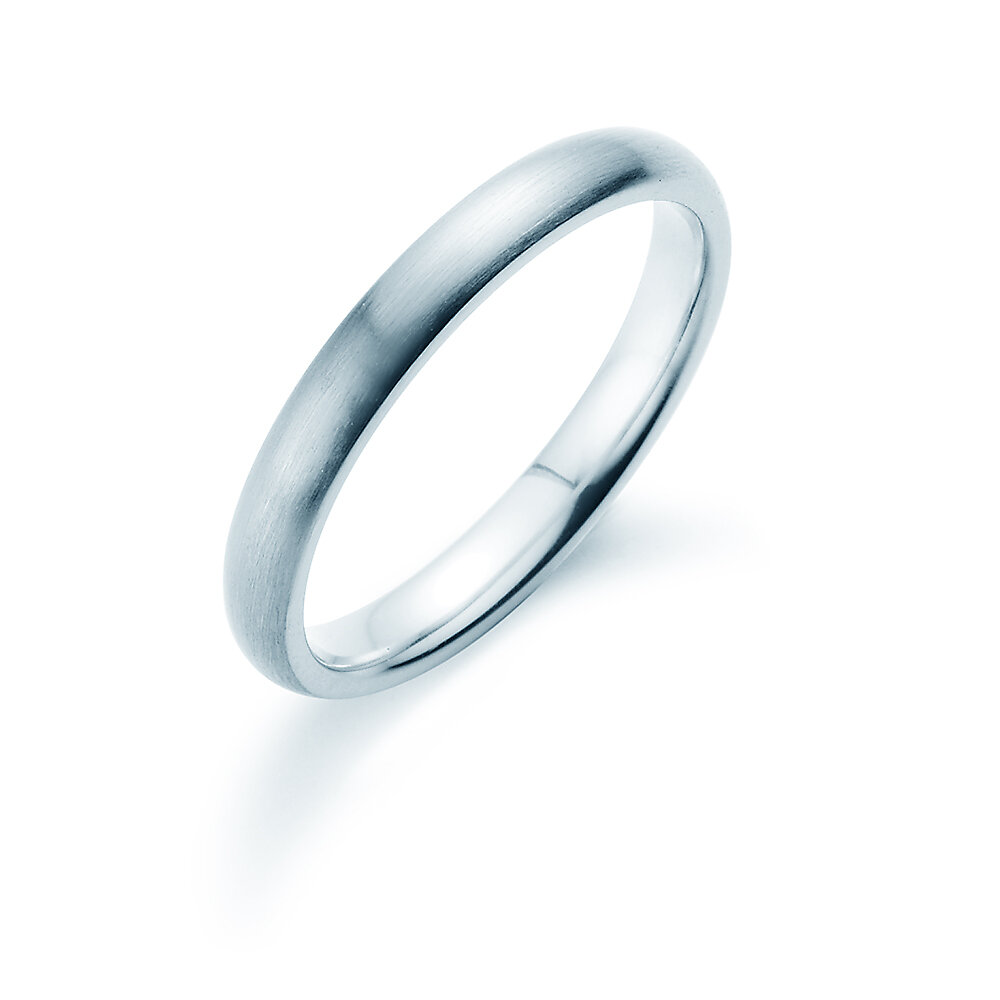 Ring Classic 3mm in Silber 925/- matt