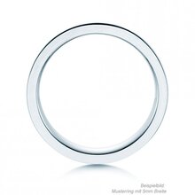 Ring Modern 2,5mm in 9K Weißgold matt
