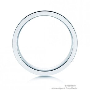 Ring Modern 3mm in 9K Weißgold matt